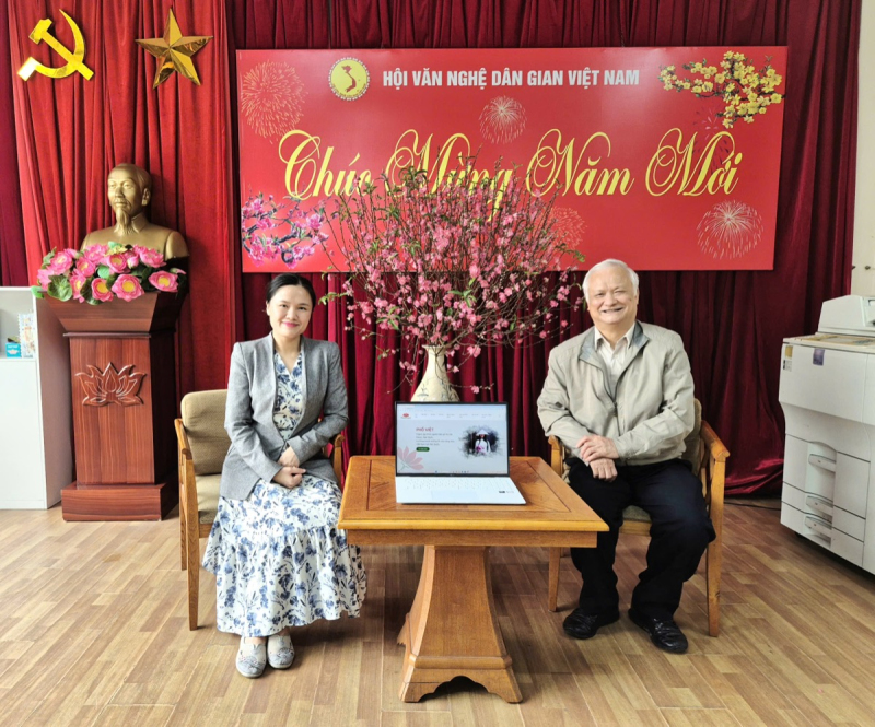 Image Đại diện Phố Việt làm việc với Hội Văn nghệ Dân gian Việt Nam